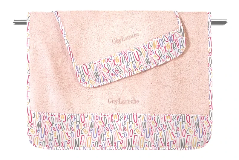 Guy Laroche Σετ Βρεφικές Πετσέτες 2 Τεμαχίων Guy Laroche Letters Pinky 40x60,70x130