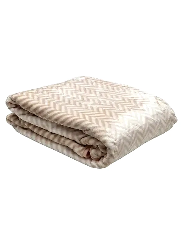 anesis Κουβέρτα Υπέρδιπλη Βελουτέ Ζακάρ Anesis Beige 220x240