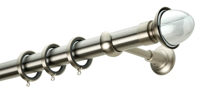 Zogometal Κουρτινόβεργα Zogometal Classique Collection CL0059 Νίκελ Ματ/Χρώμιο