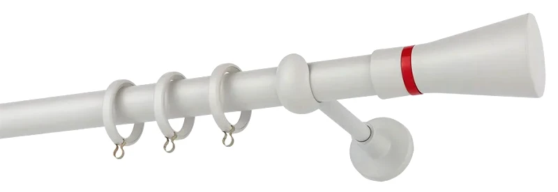 Zogometal Κουρτινόβεργα Zogometal Color More Mat CP4110 Λευκό Παγου - Κόκκινο