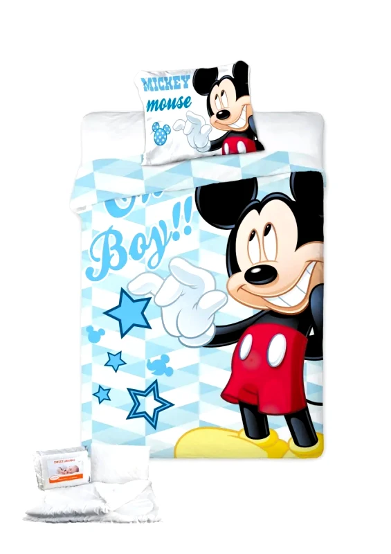 DISNEY DIMcol Σετ Πάπλωμα & Παπλωματοθήκη Κούνιας 4 Τεμαχίων Disney Dimcol Mickey 582 100x135
