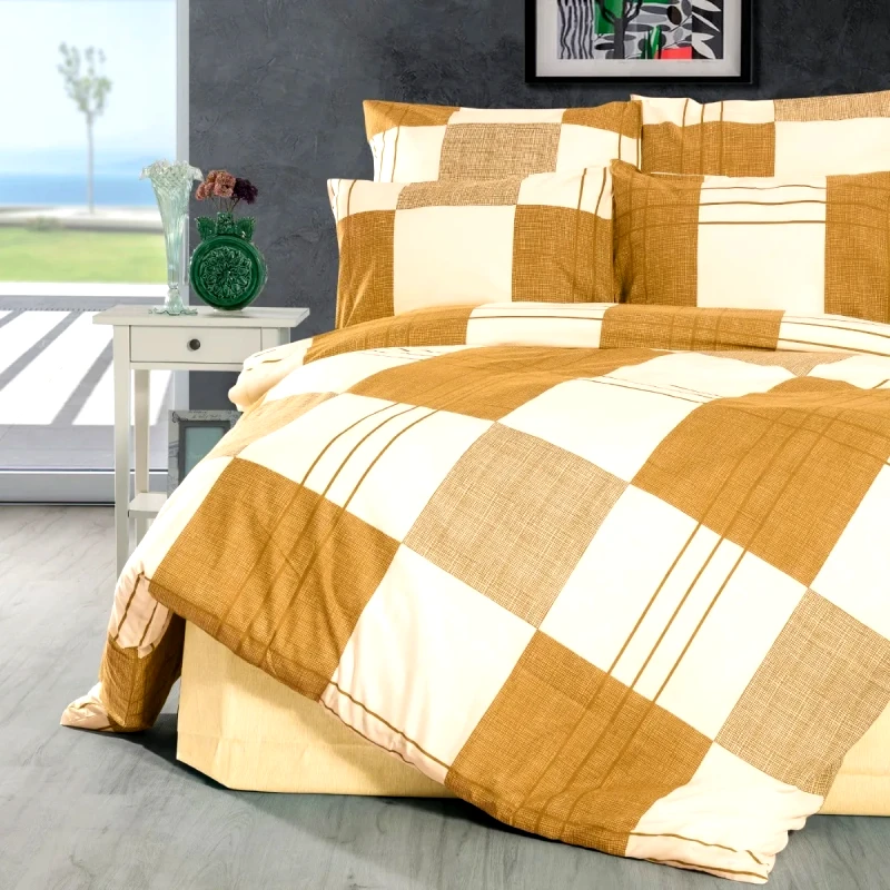 Dimcol Παπλωματοθήκη Μονή Dimcol Κίρκη 437 Golden Beige 160x240