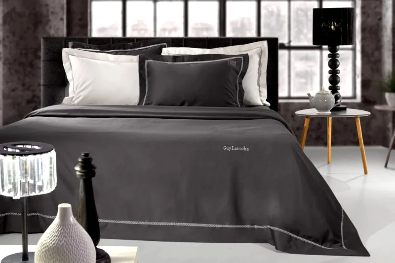 Guy Laroche Σετ Παπλωματοθήκη King Size 3 Τεμαχίων Guy Laroche Blend Anthracite 260x260