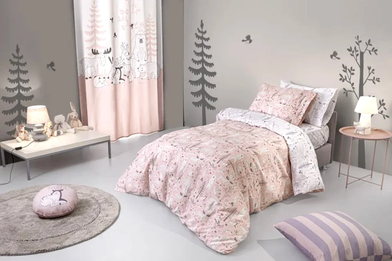 Guy Laroche Bebe Σετ Παιδική Παπλωματοθήκη Μονή 2 Τεμαχίων Guy Laroche Forest Pudra 165x225