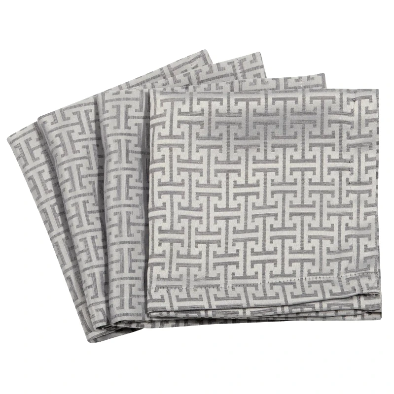 Greenwich Polo Club Σετ Πετσέτες Φαγητού 4 Τεμαχίων Greenwich Polo Club 3005 Grey 40x40