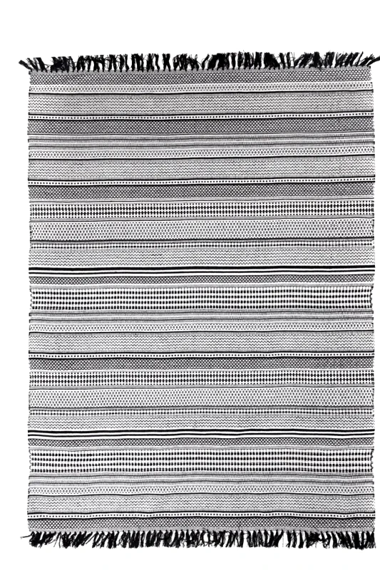 Royal Carpet Χαλί Royal Carpet Urban Cotton Kilim Samaira Black White 160x230