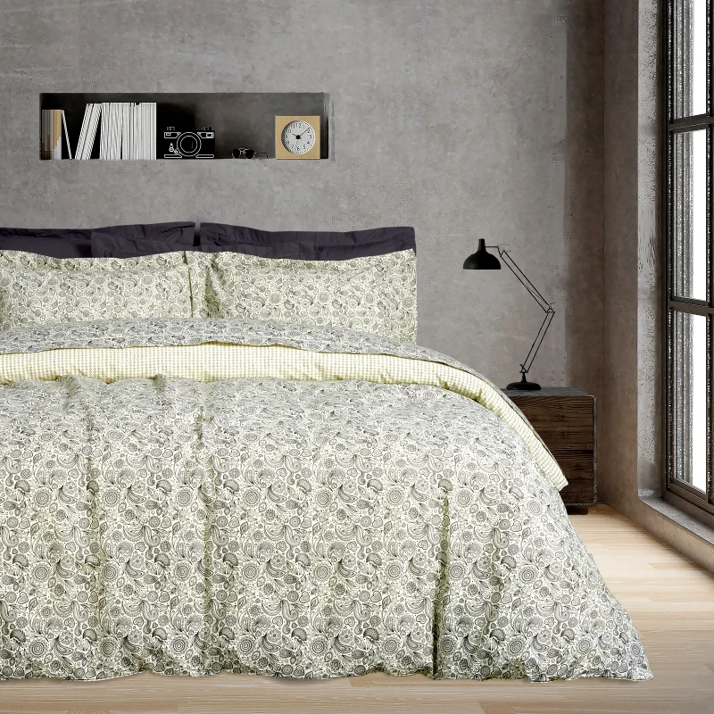Das Home Σετ Παπλωματοθήκη Υπέρδιπλη 3 Τεμαχίων Das Home 3004 White-Black 220x240