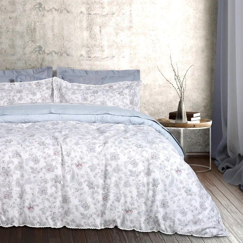 Das Home Σετ Παπλωματοθήκη Υπέρδιπλη 3 Τεμαχίων Das Home 1684 Grey-Green-Bordeaux 220x240