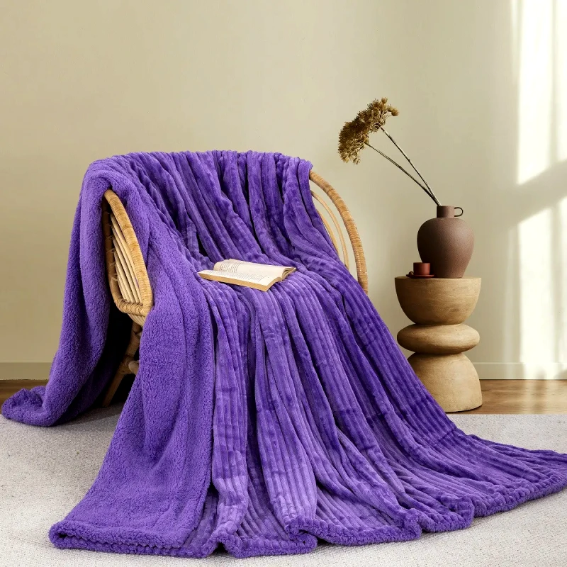 Adam Home Κουβερτα Fleece/Sherpa 220X240 Adam Home (400) Purple(73)