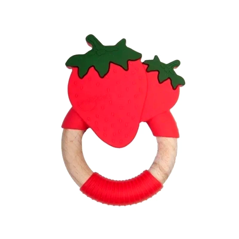 Nibbling Μασητικό-Κρίκος Οδοντοφυίας Nibbling Strawberry BR74829