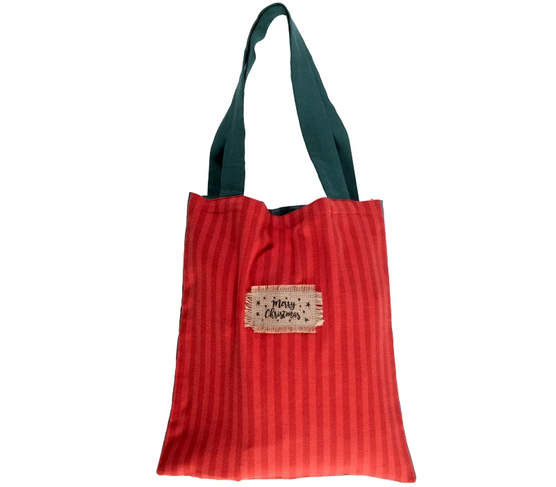 Nef - Nef Τσάντα Αγορών Nef-Nef Straight To Christmas Red/Green 40x45+33