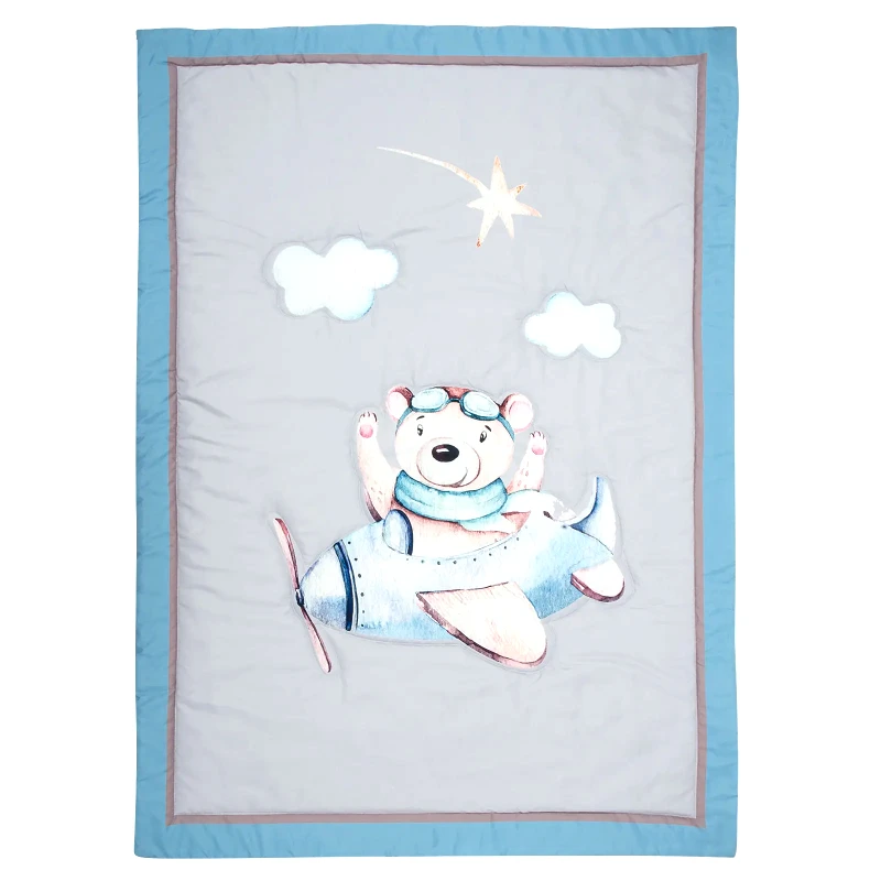 Greenwich Polo Club Πάπλωμα Κούνιας Greenwich Polo Club 8851 Beige-Blue-Grey 110x150