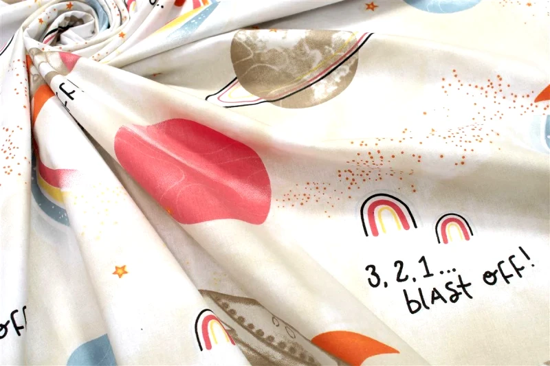 Dimcol Σεντονάκι Λίκνου bebe Spaceship 186 80x110 Beige