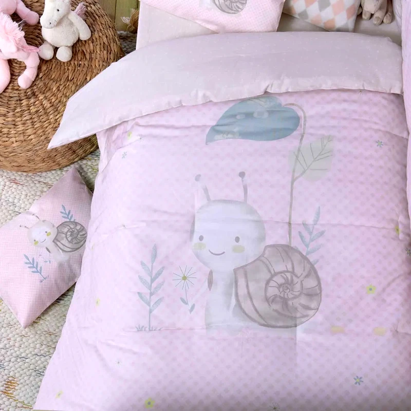 Nef - Nef Βρεφικό Πάπλωμα Nef-Nef Cute Snail Pink 110x140