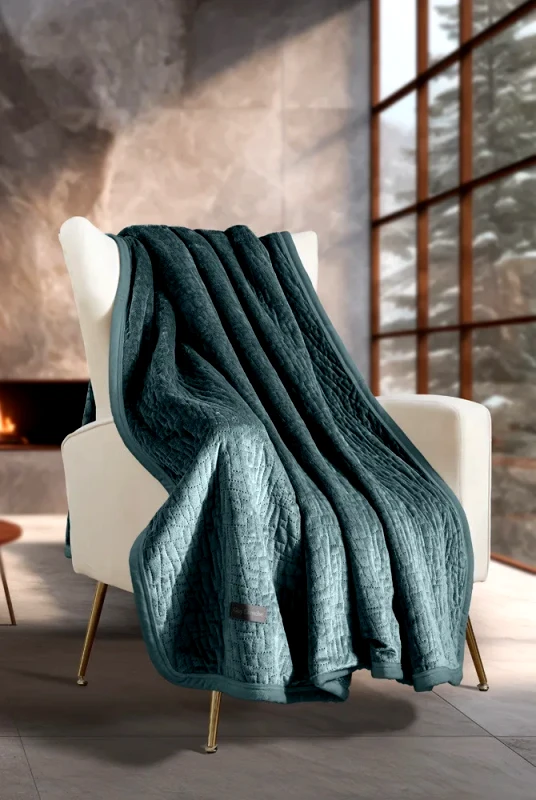 Guy Laroche Σετ Κουβέρτα Καναπέ και Μαξιλαροθήκη Διακόσμησης Guy Laroche Bolzano Emerald 130x170