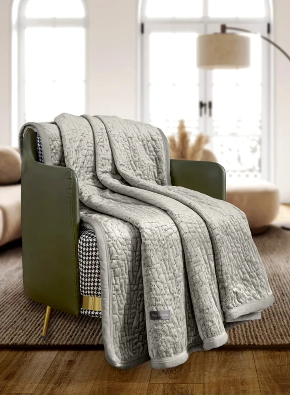 Guy Laroche Σετ Κουβέρτα Καναπέ και Μαξιλαροθήκη Διακόσμησης Guy Laroche Bolzano Vison 130x170