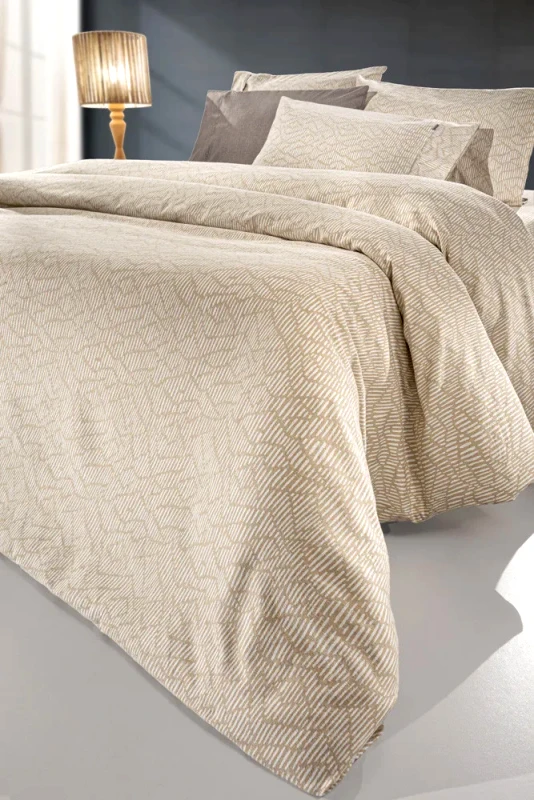 Guy Laroche Σετ Σεντόνια Φανελένια King Size 4 Τεμαχίων Guy Laroche Brenta Camel 270x265