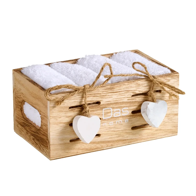 Das Home Σετ Λαβέτες 4 Τεμαχίων Das Home 4006 White 30x30