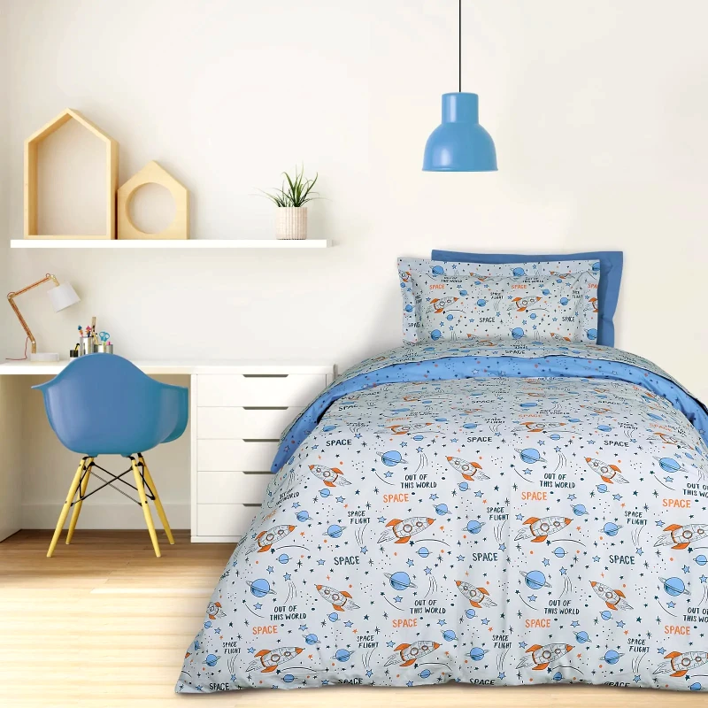 DAS KIDS Σετ Σεντόνια Μονά Das Home 4912 Grey-Blue-Orange 170x240