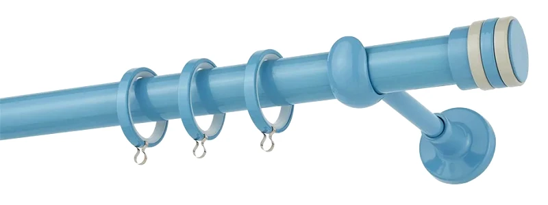 Zogometal Κουρτινόβεργα Zogometal Color Pop Super Gloss CP4132 Γαλάζιο - Γκρι