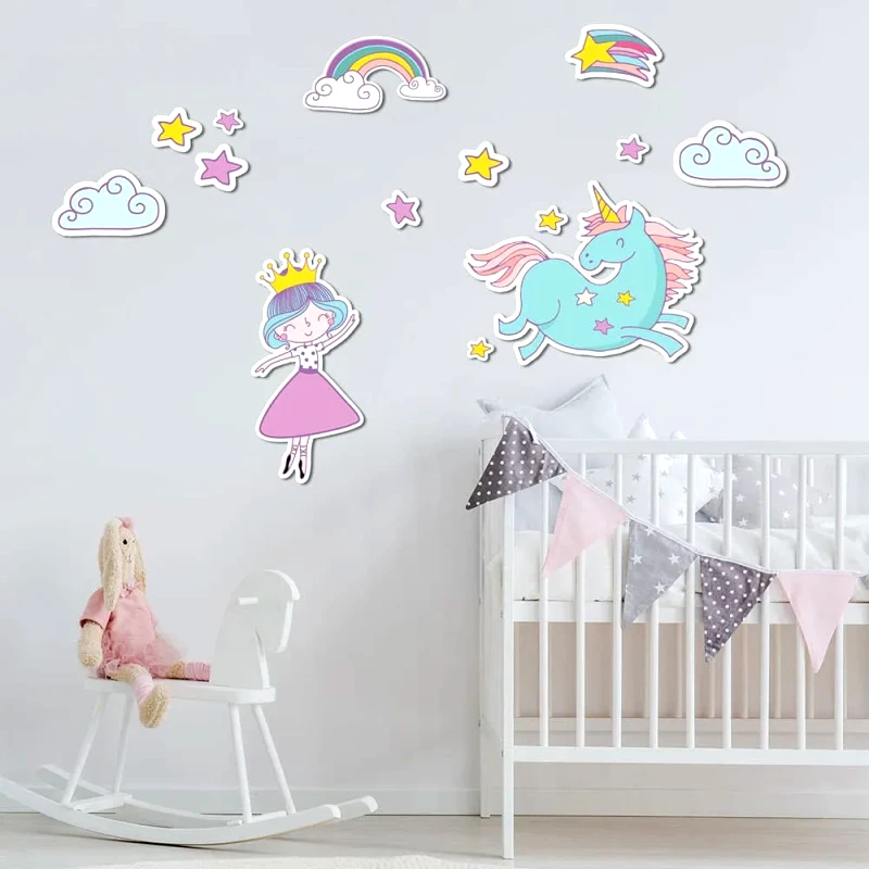 Ango Αυτοκόλλητα Τοίχου Βινυλίου Ango Unicorns Princess 11113