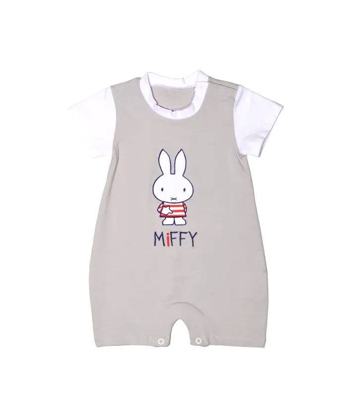 Baby Oliver Miffy Des.15 Φορμάκι Καλοκαιρινό Γκρι Με Κέντημα 9-12 Mηνών/74 Cm