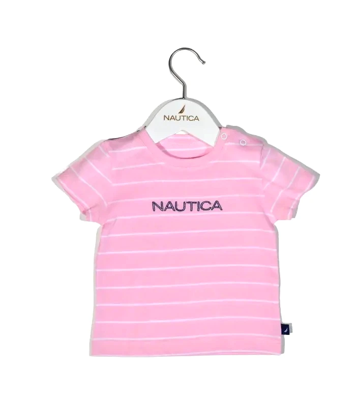 Baby Oliver Nautica Des.12 T-Shirt Jersey Organic Ροζ Ριγέ 86Cm 12-18 Μηνών