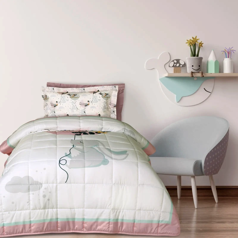 DAS KIDS Παιδικό Πάπλωμα Μονό Das Home 4915 Light Blue-Pink-Mint 160x220
