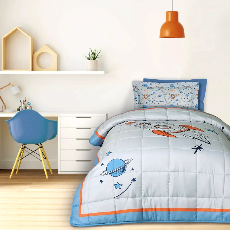 DAS KIDS Παιδικό Πάπλωμα Μονό Das Home 4912 Blue-Grey-Orange 160x220