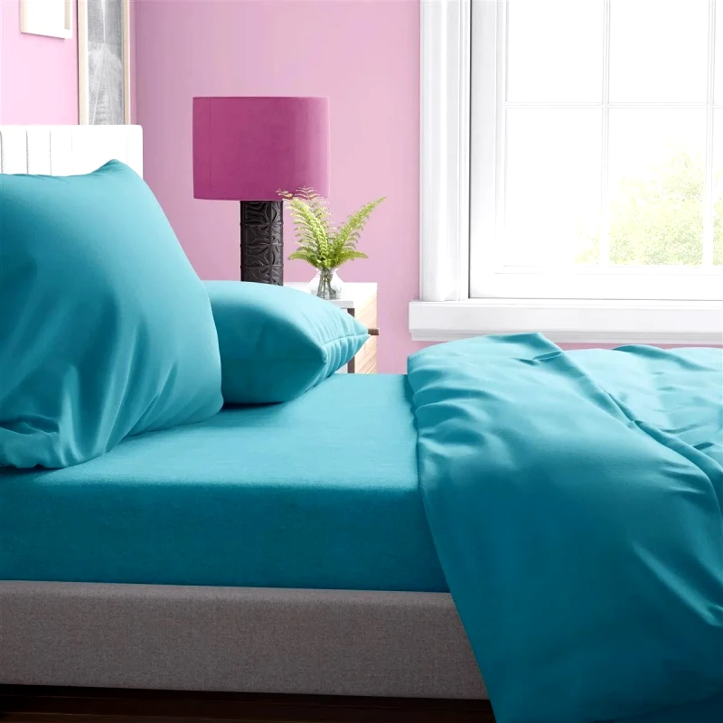 Dimcol Σεντόνι King Size Dimcol Solid 493 240X270 Turquoise