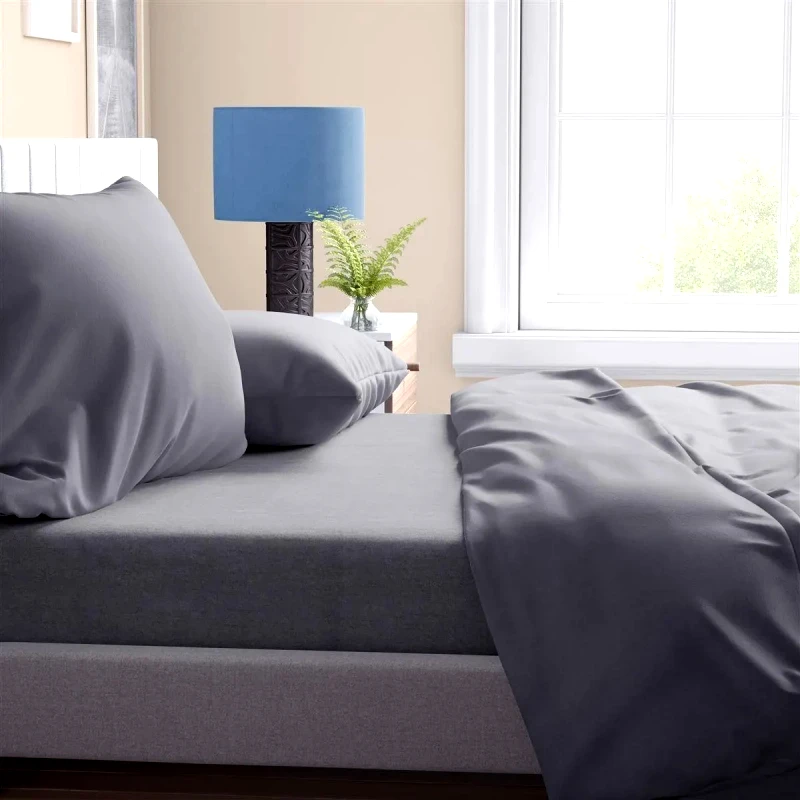Dimcol Σεντόνι Υπέρδιπλο Dimcol Solid 495 220X240 Dark grey