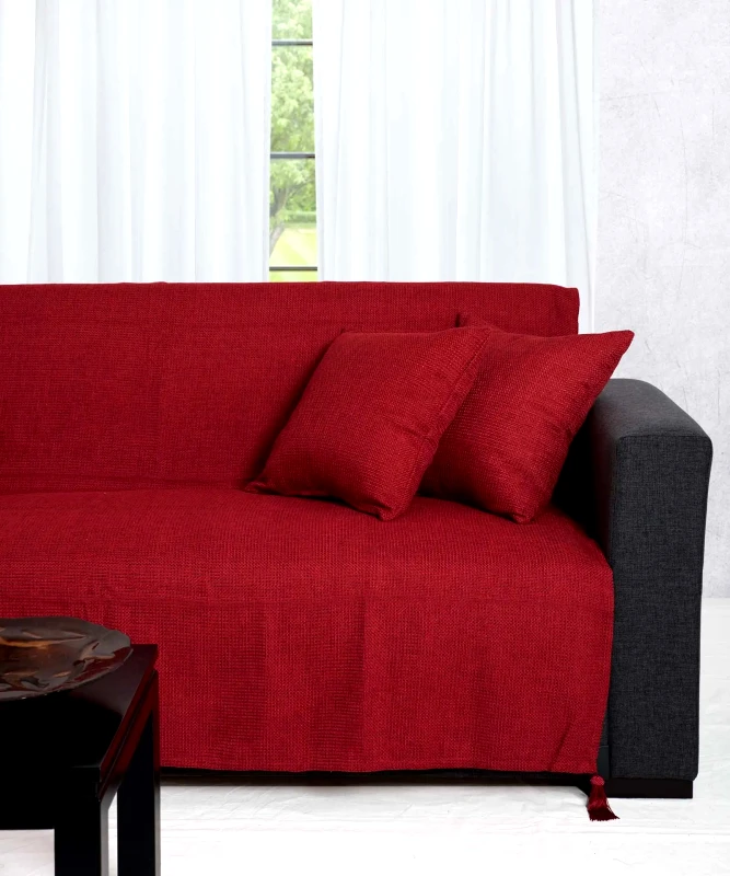 Silk Fashion Ριχτάρι Τριθέσιου Silk Fashion 9925 Κόκκινο 180x300