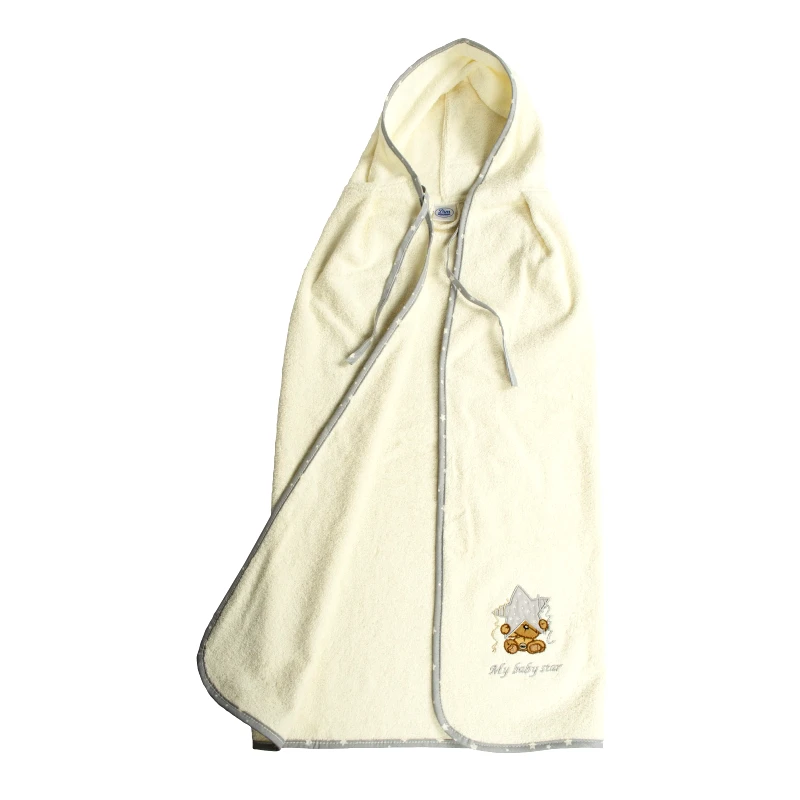 Dimcol Κάπα Μπουρνούζι Dimcol Αστέρι 129 Εκρού/Γκρι 80x80