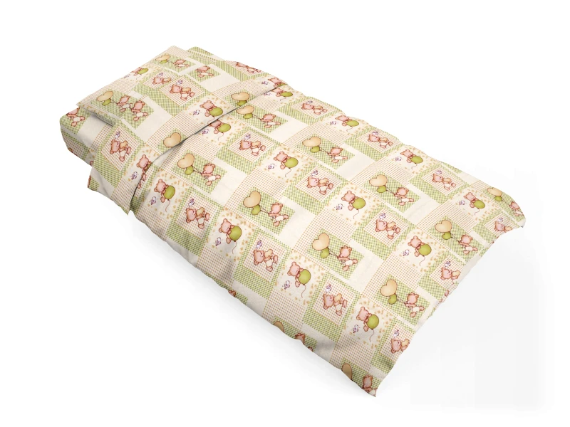 Dimcol Βρεφική Παπλωματοθήκη Φανελένια Dimcol Baloon 76 Beige 120x160