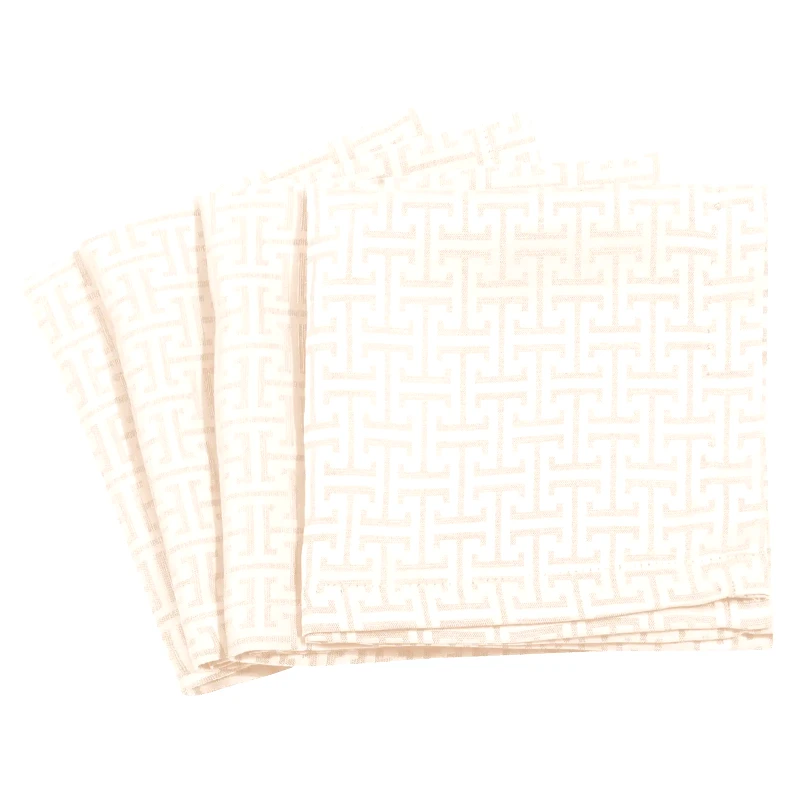 Greenwich Polo Club Σετ Πετσέτες Φαγητού 4 Τεμαχίων Greenwich Polo Club 3009 Ivory 40x40