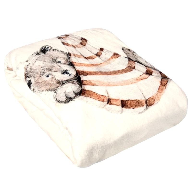 Greenwich Polo Club Κουβέρτα Fleece Αγκαλιάς Greenwich Polo Club 8850 Cream-Taupe-Teracotta 80x110