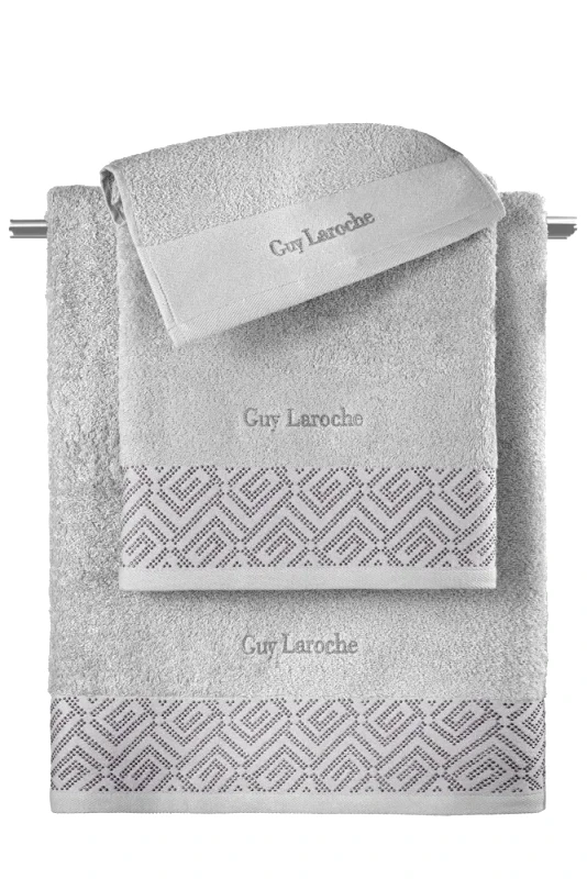 Guy Laroche Σετ Πετσέτες 3 Τεμαχίων Guy Laroche Emblem Silver