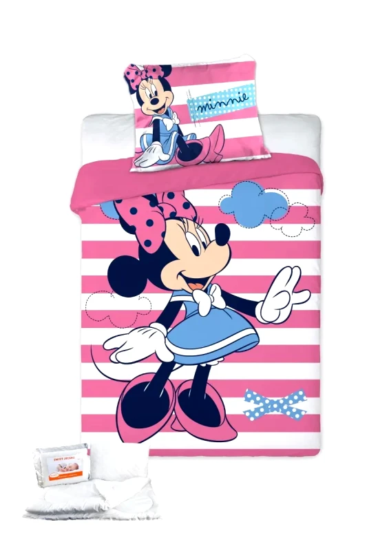 DISNEY DIMcol Σετ Πάπλωμα & Παπλωματοθήκη Κούνιας 4 Τεμαχίων Disney Dimcol Minnie 580 100x135