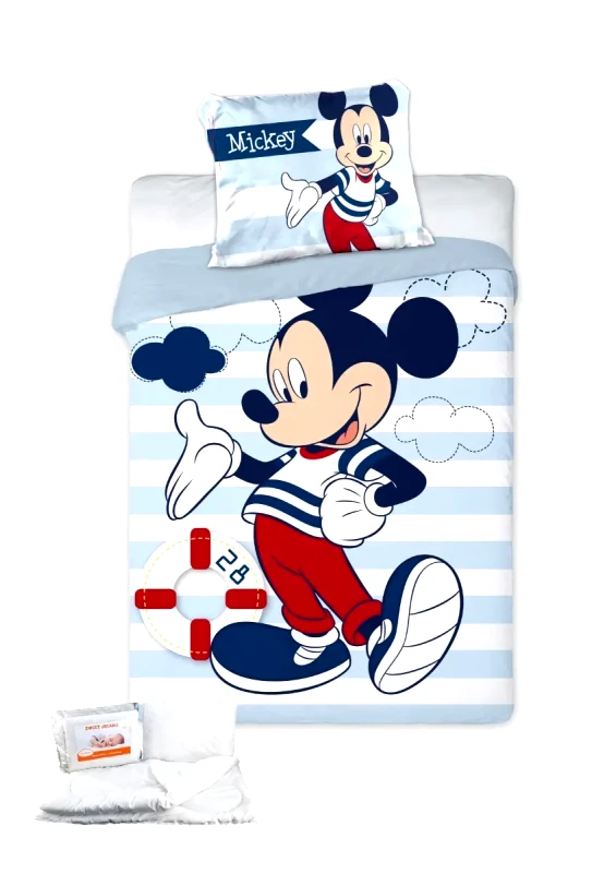 DISNEY DIMcol Σετ Πάπλωμα & Παπλωματοθήκη Κούνιας 4 Τεμαχίων Disney Dimcol Mickey 583 100x135