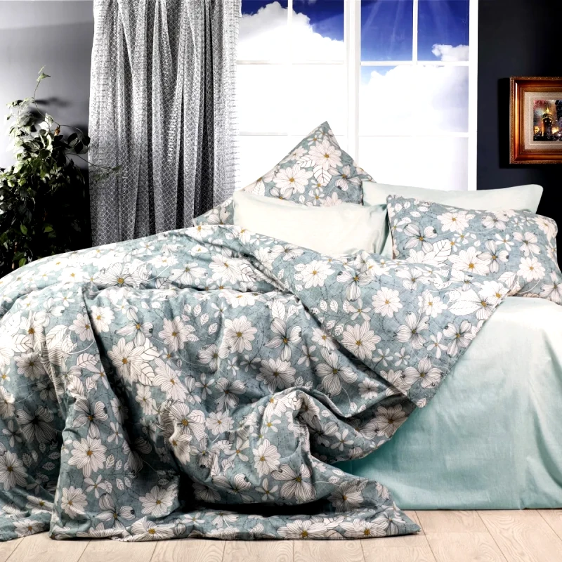 Dimcol Παπλωματοθήκη Μονή Dimcol Ήρα 425 White-Denim 160x240