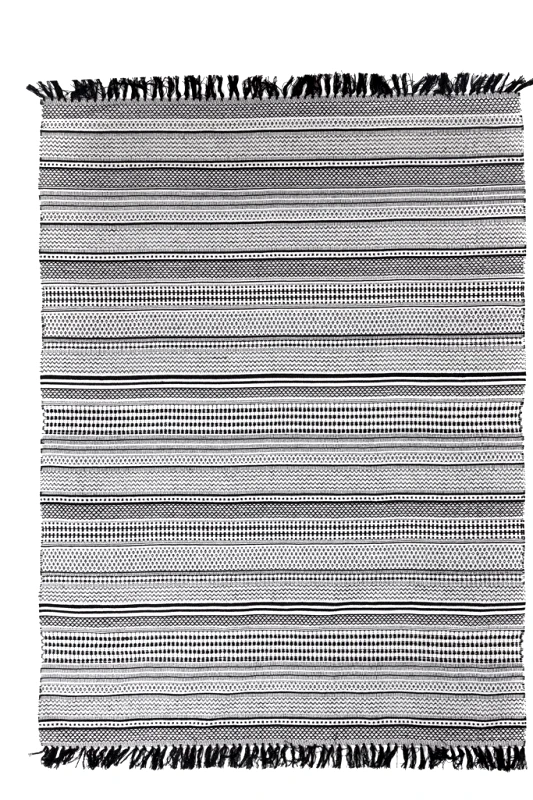 Royal Carpet Χαλί Royal Carpet Urban Cotton Kilim Samaira Black White 130x190