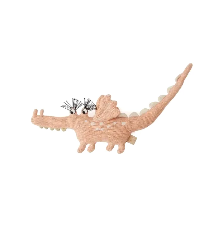 Baby Oliver Υφασματινη Κουδουνιστρα Yoshi Crocodile Oyoy Οργανικό Βαμβάκι