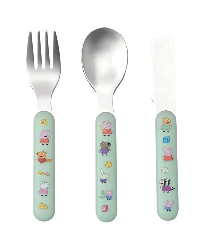 Baby Oliver Σετ Κουταλο-Μαχαιρο-Πηρουνο 3 Τεμ Peppa Pig - Petιτ Jour Paris