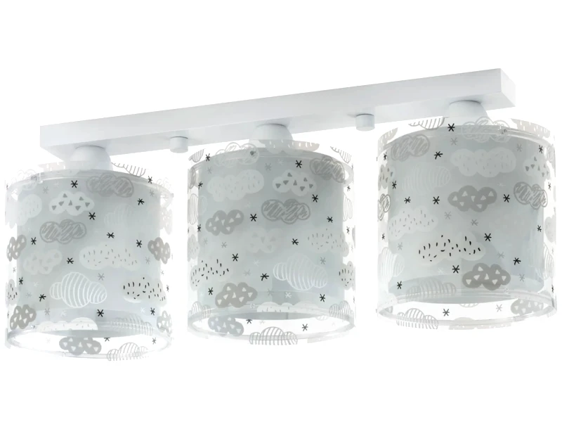 Ango Παιδικό Φωτιστικό Οροφής Τρίφωτο Ango Clouds Gray 41413 E