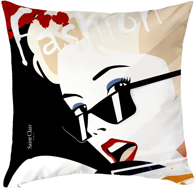 Saint Clair Μαξιλαροθήκη Διακόσμησης Saint Clair Lipstick 50x70