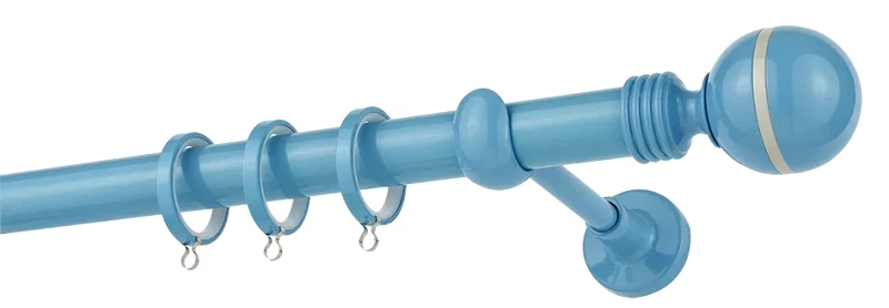 Zogometal Κουρτινόβεργα Zogometal Color Pop Super Gloss CP0079 Γαλάζιο - Γκρι