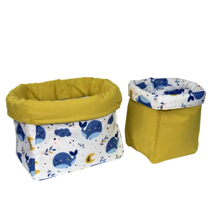 Bebe Stars Σετ Καλάθι Αποθήκευσης 2 Τεμαχίων Bebe Stars Whale 301-310