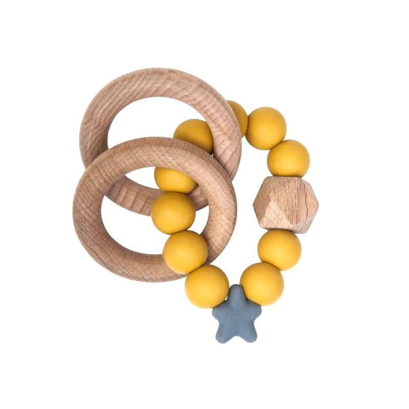 Nibbling Μασητικό Nibbling Stellar Natural Mustard BR75819