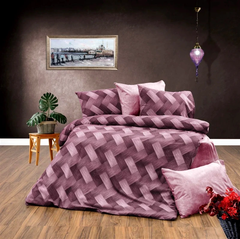 Dimcol Παπλωματοθήκη Μονή Dimcol Αλκμήνη 453 160X240 Mauve 70/30 Cott/Pol