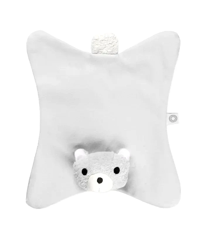 Baby Oliver Πανάκι Παρηγοριάς Anika Grey Teddy Από 100% Οργανικό Βαμβάκι